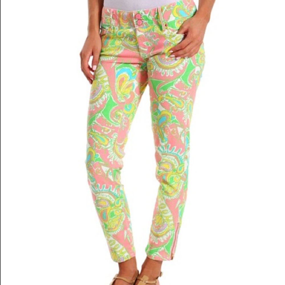 *SOLD* Lilly Pulitzer Worth Skinny Mini Zip Jeans